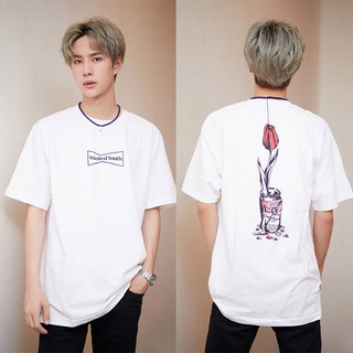 Wang Yibo , Xiao Zhan เสื้อยืดแขนสั้นผ้าฝ้ายทรงหลวมสไตล์เกาหลีสําหรับผู้หญิง เสื้อคู่ ผ้านำเข้า พร้อม