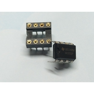 ไอซี +ซ๊อกเก๊ต IC5532P DIP-8 ( 2ชิ้น )