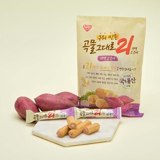 ขนมธัญพืชเกาหลี รสมันม่วง CRISPY ROLL PUPPLE 150กรัม แพคแท้