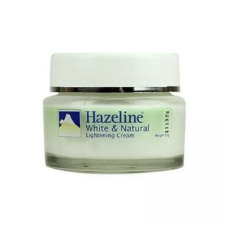 Hazeline White & Natural Lightening Cream 50 กรัม (กระปุกเขียว) ครีม เฮสลีน ตราภูเขา