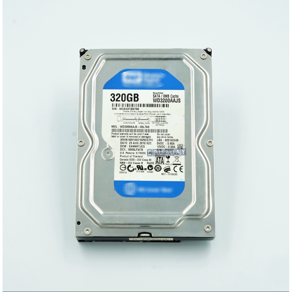 hdd-320gb-hard-disk-ฮาร์ดดิสก์-320gb-แถมสายsata-pc-คละยี่ห้อ-พร้อมส่ง-ส่งเร็ว-ประกันไทย-cpu2day