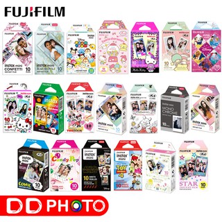 Fujifilm Film instax mini ฟิล์มคละลายการ์ตูน ฟิล์มโพราลอยด์  แถมฟรี ปากกาสีบรอนด์ 1 ชิ้น