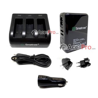 Smatree Triple charger Hero8, 7, 6, 5 set Pro