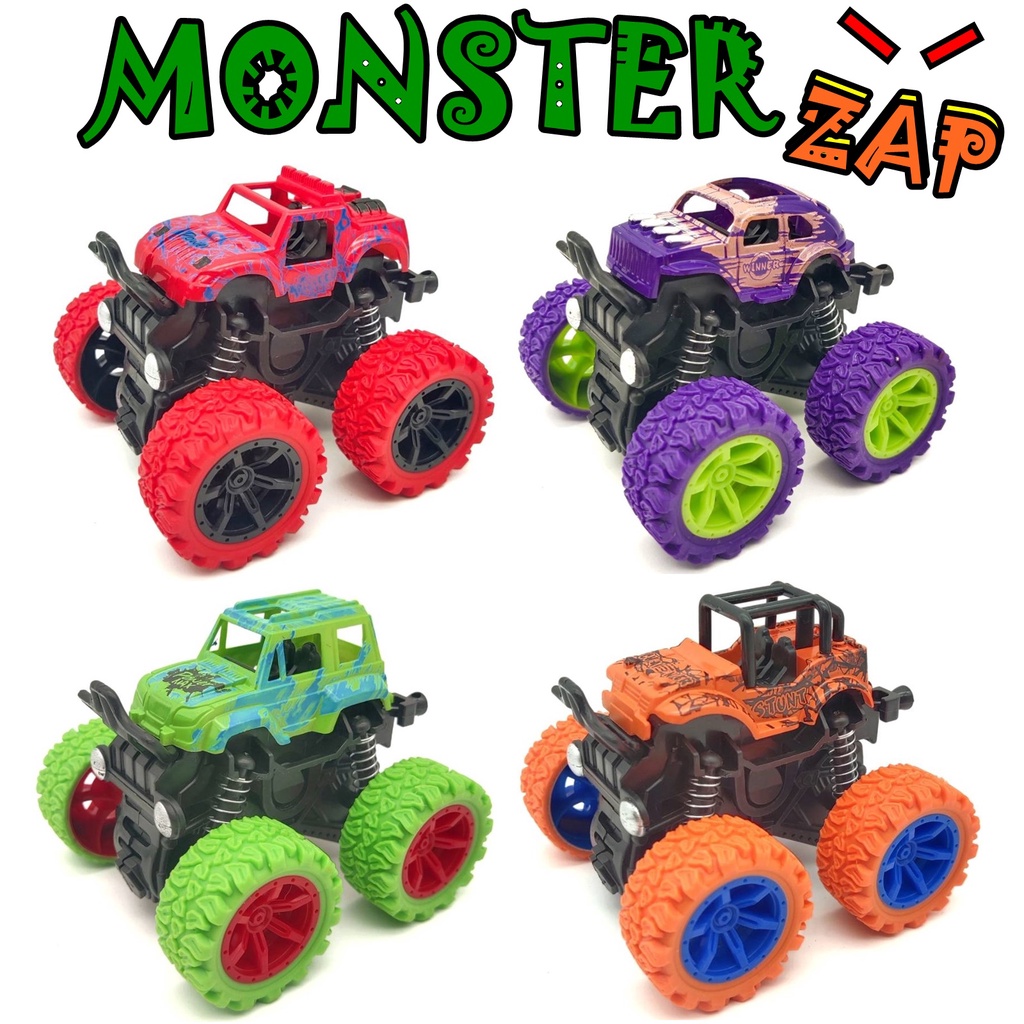 โมเดลรถเหล็ก MONSTER ZAP วิ่งได้ สเกล 1/64 ขับเคลื่อน 4ล้อ | Shopee ...