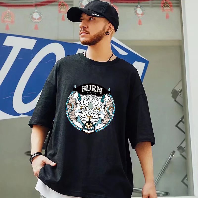 hong-kong-style-street-wear-tiger-head-printed-round-neck-loose-casual-five-point-sleeve-men-women-trend-unisex-all-01