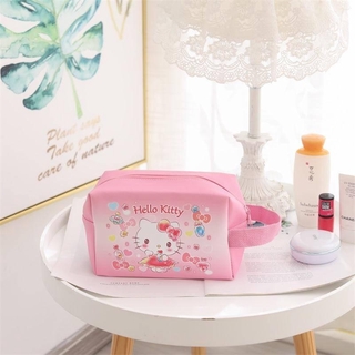 กระเป๋าใส่เครื่องสำอางค์ ลาย Sanrio แบบมีหูหิ้ว ขนาด 21×10×12.5 cm วัสดุเป็น PU