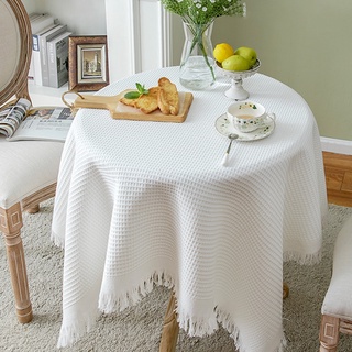 ภาพหน้าปกสินค้าผ้าปูโต๊ะ สีขาว สีพื้น สไตล์เรียบง่าย สำหรับตกแต่ง ที่เกี่ยวข้อง