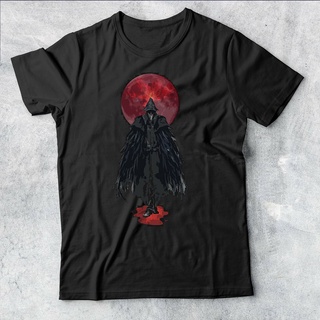 เสื้อยืดแขนสั้น พิมพ์ลาย Hunter And Blood Moon สําหรับผู้ชาย