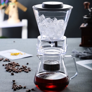 EPLBS Ice Drip Coffee Pot Glass Coffee Maker Regulatable Dripper Filter Cold Brew Pots Ice Brewer Percolators Espresso Coffee