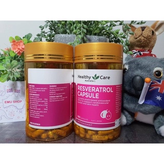 Healthy care Resveratrol 180 capsules บำรุงผิว ต่อต้านริ้วรอย ชะลอแก่