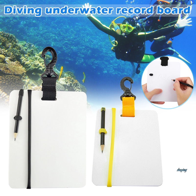 ภาพหน้าปกสินค้าScuba Diving Undersea Written Slate Diving Wordpad Speed Board with Clip Swivel Pencil