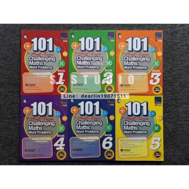 หนังสือ 6เล่ม 101 Must Know Challenging Maths Word Problems | Shopee ...