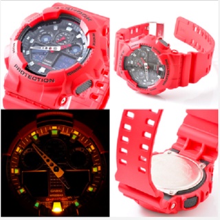 ภาพขนาดย่อของภาพหน้าปกสินค้านาฬิกา คาสิโอ นาฬิกาผู้ชาย สายเรซิ่น Limited Black & Red รุ่น GA-GA-100 รับประกัน 1 เดือน จากร้าน jhcshp6l27 บน Shopee