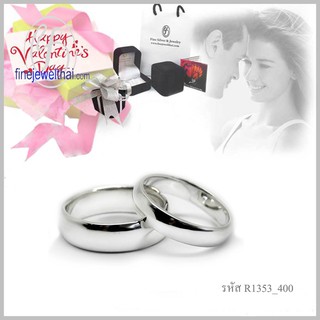 Finejewelthai แหวนเกลี้ยง-แหวนคู่-แหวเงินแท้-แหวนแต่งงาน-Couple-Silver-Ring - Valentine Gift69