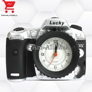 Am Ali Mall STYLISH alarm clock นาฬิกาปลุก นาฬิกาตั้งโต๊ะ นาฬิการูปกล้องสุดเท่ห์ ของตกแต่งบ้าน (BLACK)