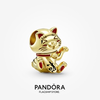 Pandora จี้รูปแมวนําโชคน่ารัก ของขวัญวันเกิด สําหรับสุภาพสตรี p825