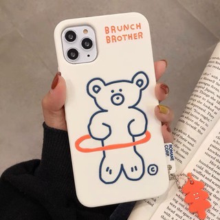เคสไอโฟน เคสซิลิโคน 12 promax iPhone case เคสนิ่ม เนื้อซิลิโคน for iPhone 7+ 8PLUS หมีขาวbrunch SC-164