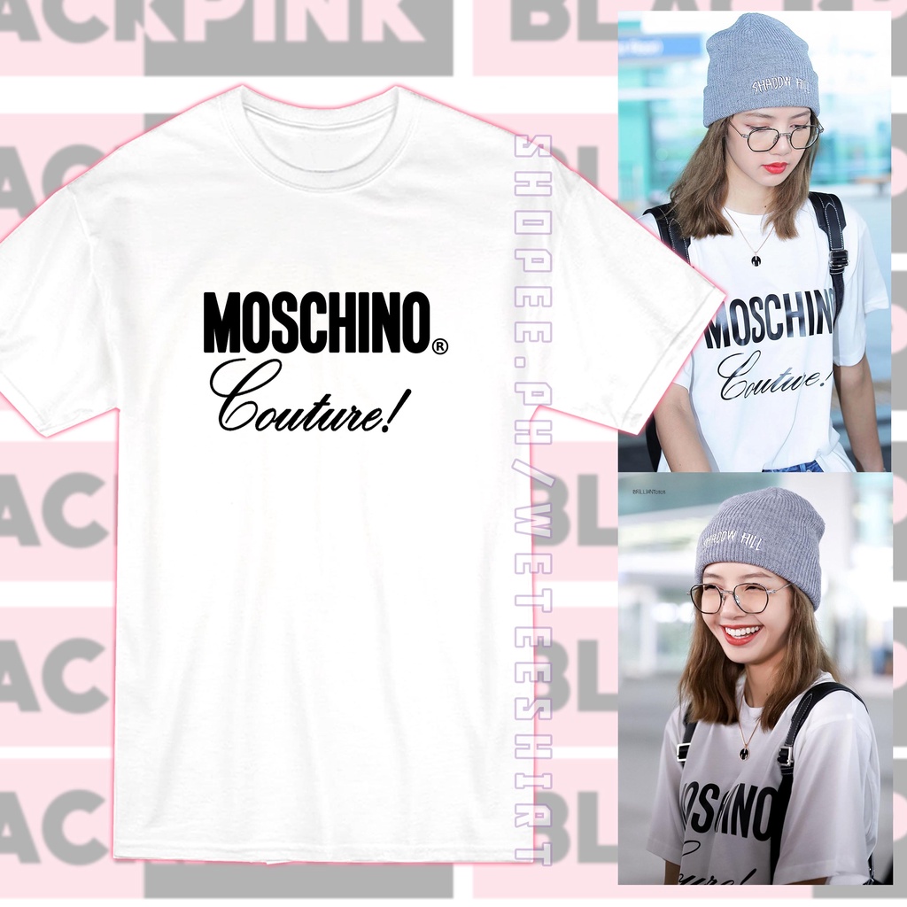 ราคาถูกblackpink-lisa-moschino-couture-shirt-lisa-t-shirt-merch-s-5xl