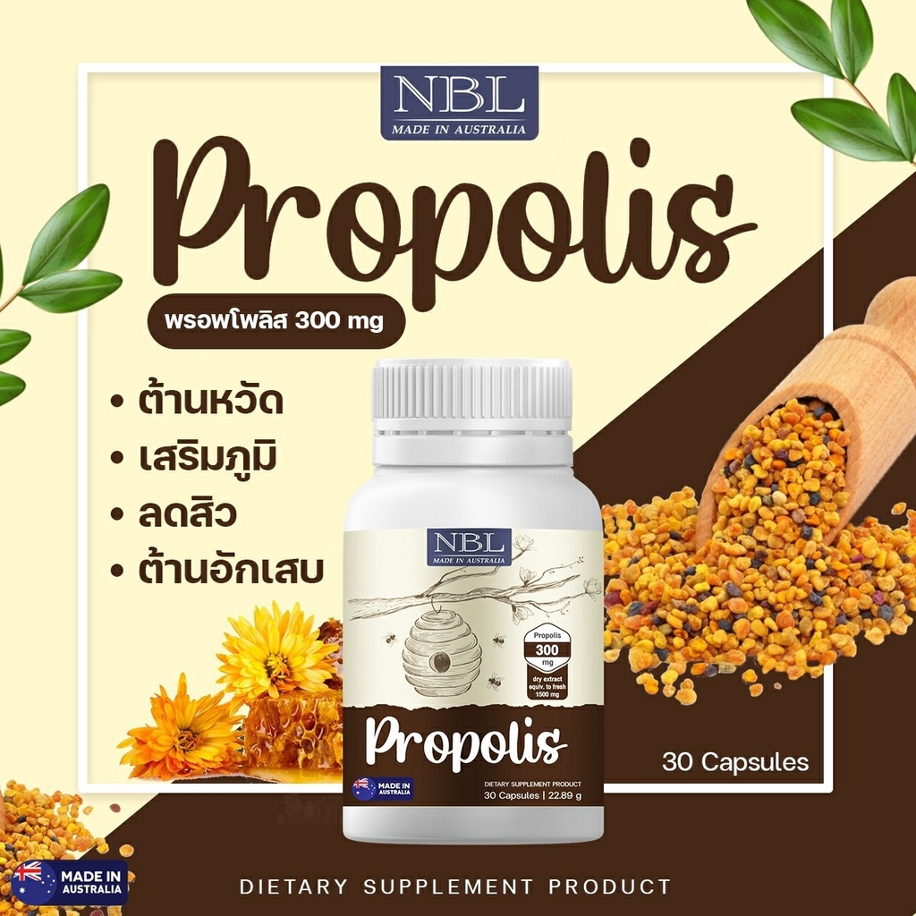 ภาพสินค้าNBL Propolis - โพรโพลิส (365 Capsules) จากร้าน nubolic3288 บน Shopee ภาพที่ 7