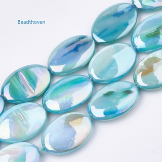 ภาพหน้าปกสินค้าBeadthoven 22pcs/strand AB Color Natural Freshwater Shell Beads Strands Dyed Oval SkyBlue 17~18x12.5x4~5mm Hole: 1mm for Jewelry making DIY ที่เกี่ยวข้อง