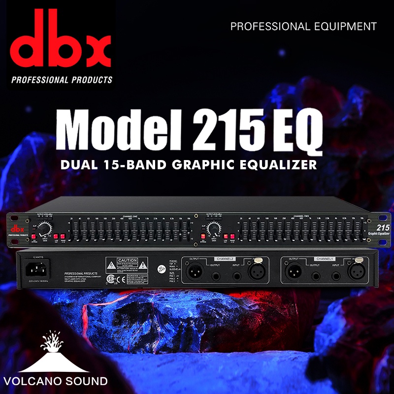 ราคาและรีวิวDBX 215 Dual Channel 15-Band Equalizer 1U Rack Mount - intl อีควอไลเซอร์