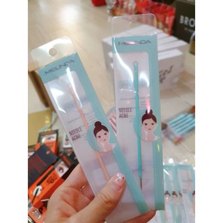 ของแท้/พร้อมส่ง✅ Meilinda Twin Pastel Acne Needle 2in1 มี 2 ด้าน เป็นที่เจาะสิว และที่กดหัวสิว ความยาว 11 cm.