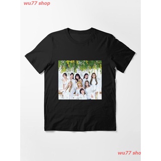New Korea TWICE - (With PRINTED Autographs) Essential T-Shirt ผู้หญิง ดพิมพ์ลาย ดผ้าเด้ง คอกลม cotton ความนิยม sale Unis