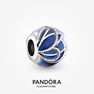 Pandora จี้รูปปีกผีเสื้อ สีฟ้า สําหรับของขวัญวันเกิดผู้หญิง p825