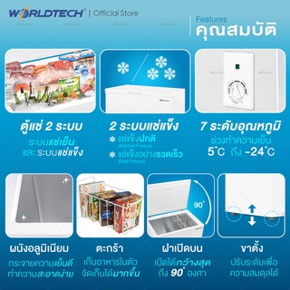 ภาพขนาดย่อของภาพหน้าปกสินค้า(ใช้โค้ดลดเหลือ 4703) Worldtech ตู้แช่แข็ง 2 systems รุ่น WT-FZ200 ขนาด 7Q. 199 ลิตร ตู้แช่อเนกประสงค์ ตู้แช่นมแม่ Chest Freezer ตู้แช่ (ผ่อน 0%) จากร้าน worldtechthailand บน Shopee ภาพที่ 4