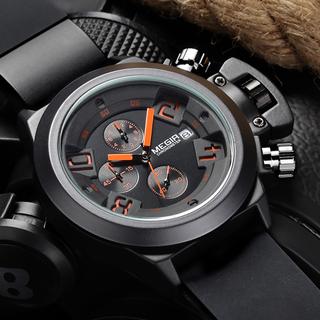 Black Megir Mens Chronograph