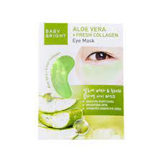 Baby Bright Aloe Vera and Fresh Collagen Eye Mask มาส์กใต้ตา อโลเวร่า แอนด์ เฟรช คอลลาเจน ลดถุงใต้ตา (2ชิ้น1คู่)