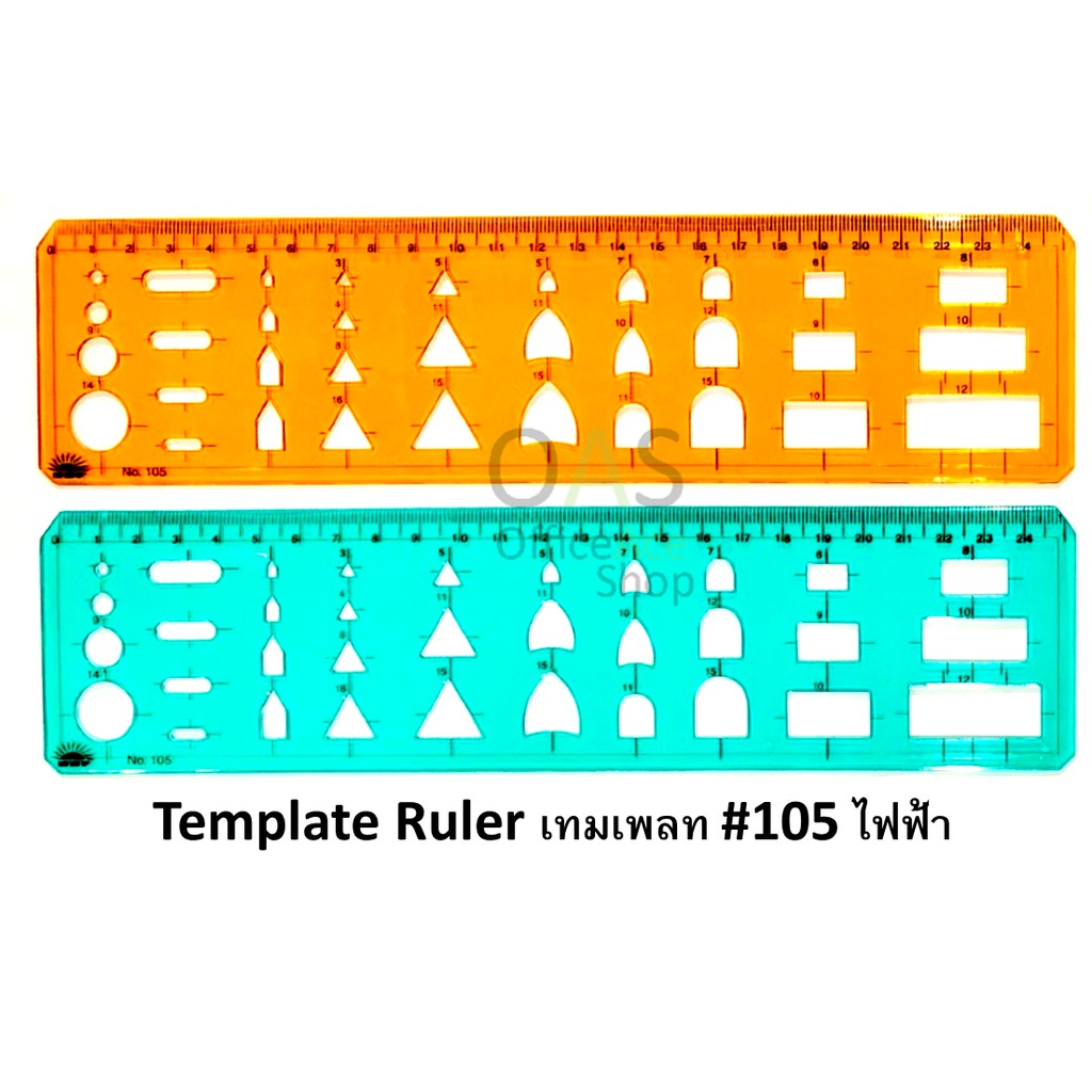 Electrical Template Ruler เทมเพลท ไฟฟ้า #105 (คละสี) | Shopee Thailand