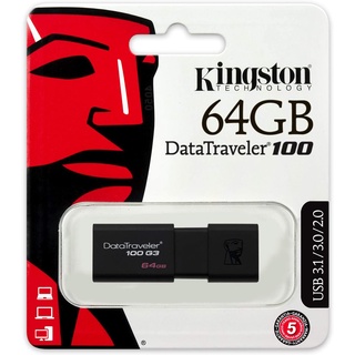 Kingston แฟลชไดรฟ์ USB 3.0 100g3 64GB สําหรับเดินทาง