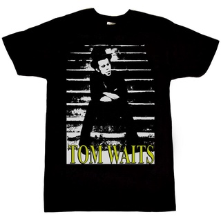 เสื้อยืดโอเวอร์ไซส์เสื้อยืดแขนสั้นลําลอง คอกลม ผ้าฝ้าย พิมพ์ลาย Tom Waits Srs สไตล์เกาหลี สําหรับผู้ชายS-3XL