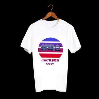 เสื้อยืดสีขาว สั่งทำ เสื้อยืด Fanmade เสื้อแฟนเมด เสื้อยืดคำพูด เสื้อแฟนคลับ FCB129- jackson wang แจ็คสัน หวัง