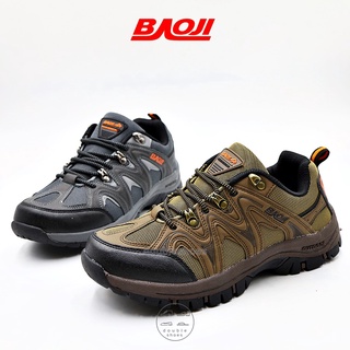 BAOJI รองเท้าเดินป่า outdoor รุ่น BJM606 (สีเทา/น้ำตาล) ไซส์ 41-45
