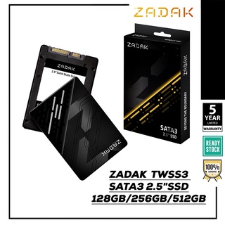 ⚡️SSD ใหม่!!⚡️128GB / 256GB / 512GB SSD (เอสเอสดี) ZADAK TWSS3 SATA3 (6Gb/s) 2.5" 3D TLC ประกัน 5 ปี