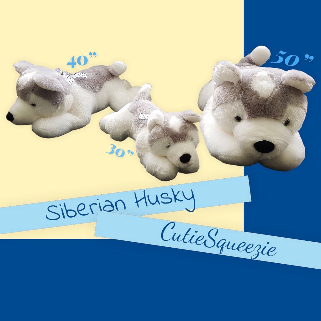 ตุ๊กตาหมาไซบีเรียนฮัสกี้-ลืมตา-แบบผ้าขน-siberian-husky-fur-opened-eyes-stuffed-animal