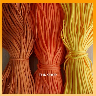 สินค้า 🧡เชือกโทนส้มเหลือง🧡 แบ่งขาย 5-10 เมตร เชือกสีพื้น พาราคอร์ด Paracord 4MM, 7 strands