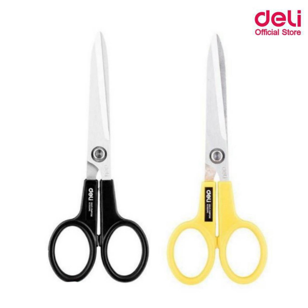 กรรไกร-deli-stainless-steel-scissors-6013-กรรไกรสแตนเลส-เดลี่-ขนาด-7-นิ้ว-คละสี-1อัน