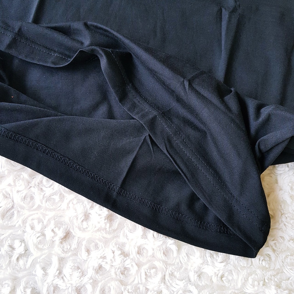 เสื้อคอกลม-เสื้อยืด-สีดำล้วน-cotton-คอตตอน-t-shirt-เสื้อดำ-พร้องส่ง