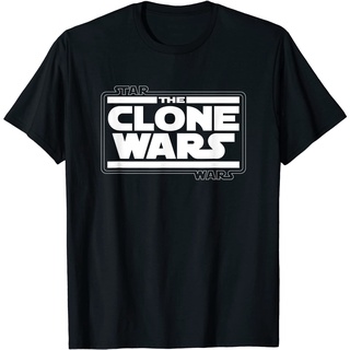 เสื้อยืดโอเวอร์ไซส์เสื้อยืด พิมพ์ลายโลโก้ Star Wars The Clone WarsS-3XL