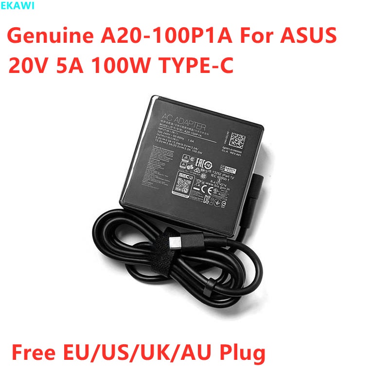Genuine A20-100P1A 20V 5A 100W TYPE-C USB AC Adapter For ASUS ROG ...