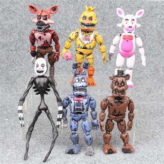 2022 ฟิกเกอร์ FNAF Five Nights at Freddy  s BONNIE Freddy ของเล่นสำหรับเด็ก 6 ชิ้น