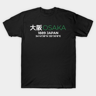 เสื้อยืดโอเวอร์ไซส์GILDAN เสื้อยืด พิมพ์ลาย Osaka City สไตล์ญี่ปุ่น สําหรับผู้หญิง และผู้ชายS-3XL