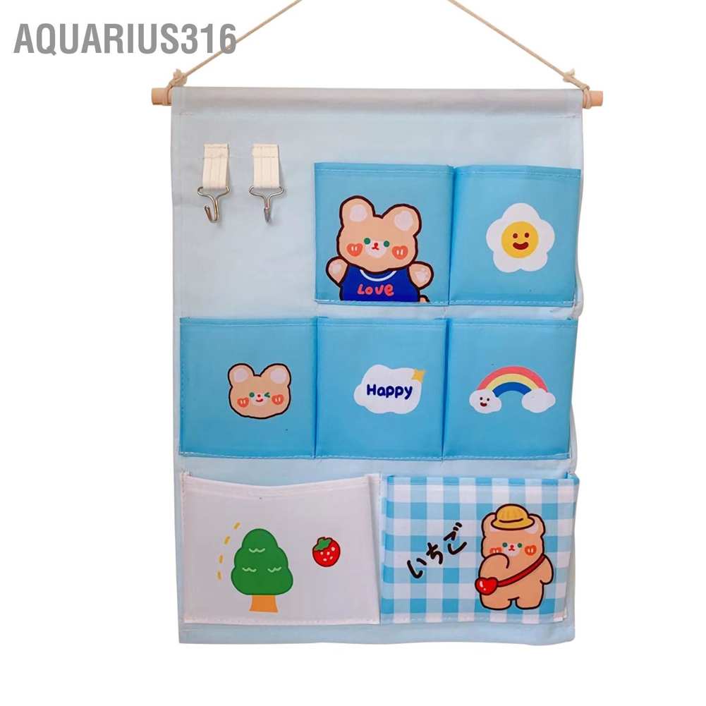 aquarius316-กระเป๋าผ้า-แบบแขวนผนัง-สําหรับตกแต่งบ้าน-หอพัก-ข้างเตียง-ตู้เสื้อผ้า