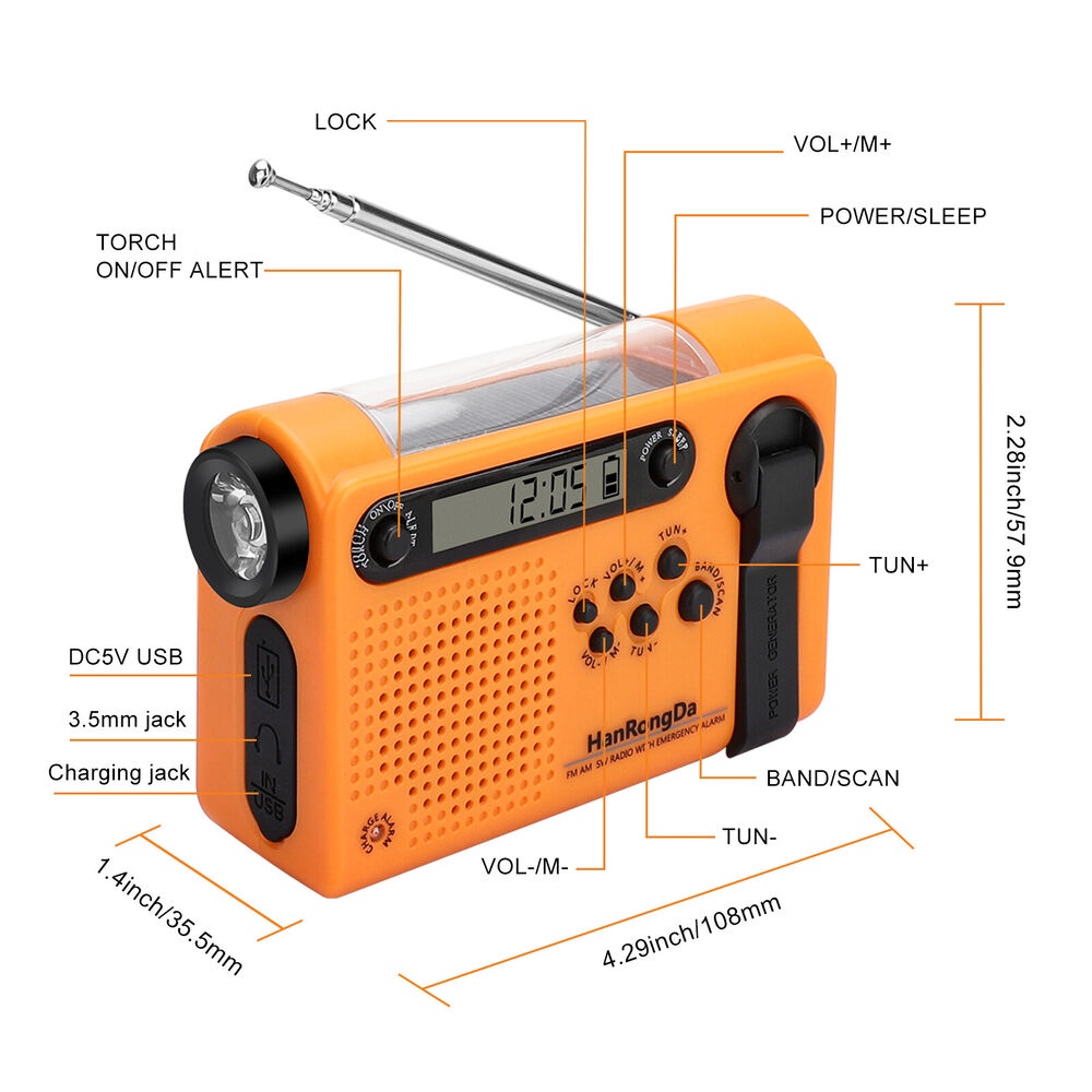 วิทยุสื่อสาร-am-fm-พลังงานแสงอาทิตย์-2000mah-แบบพกพา