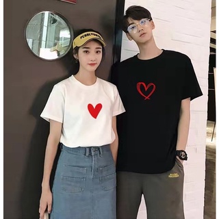 SUNNY FASHION Premium cotton couple tshirt couple t shirt Korean Fashions Couple good quality tshirt