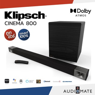 KLIPSCH CINEMA 800 SOUNDBAR + WIRELESS SUBWOOFER  800W 3.1.2 CHANNEL /  รับประกัน 1 ปีศูนย์ Sound Replublic / AUDIOMATE