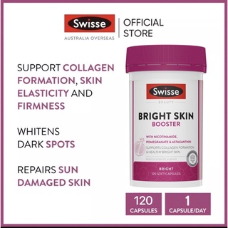 ภาพขนาดย่อของภาพหน้าปกสินค้าล็อตใหม่ 05/2025 Swisse Beauty Bright Skin ผิวขาวกระจ่างใสอมชมพู ช่วยลดฝ้า รอยสิว Exp.05/2025 จากร้าน happy__sunday บน Shopee ภาพที่ 3